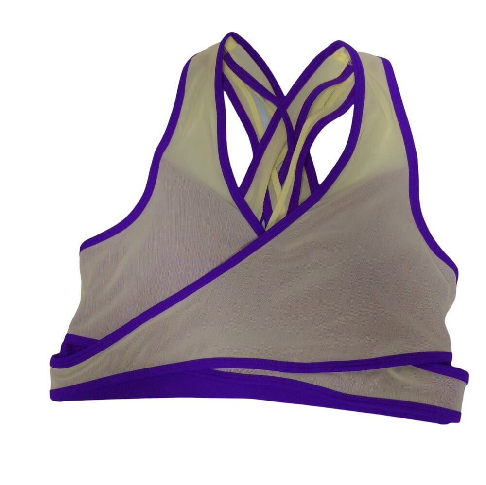 Fabletics Faye Sports Bra in Berry Kiss/Lemon Crème – Size M/8 – NWT